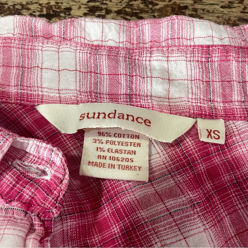 Soft Surroundings Shirt Womens XS Pink Plaid Button Front Western - Picture 5 of 7